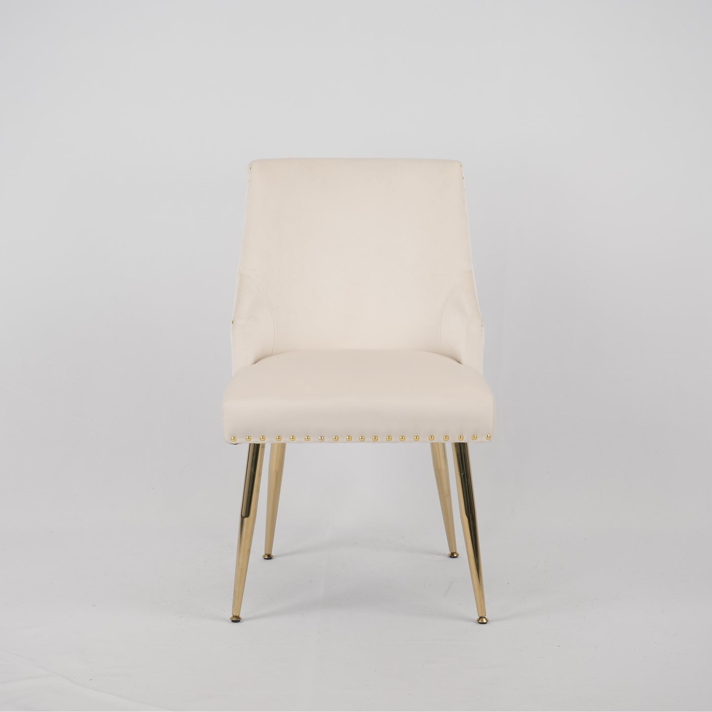 Hengming Dining Chair Modern Style Accent Chair Vertical Tufted Chair Set of 2,Beige image 3