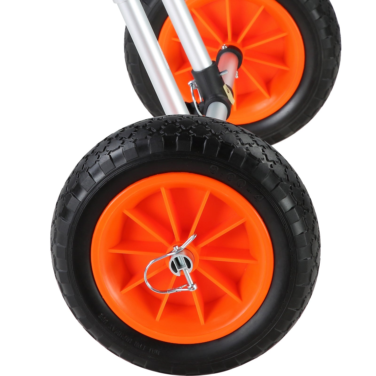 Heavy Duty Kayak Cart, 280lbs Load Capacity, Detachable Canoe Trolley Cart with 10'' Solid Tires, Adjustable Width & Top Foam Protection, for Kayaks with Drain Holes of 2.54cm and Above image 4
