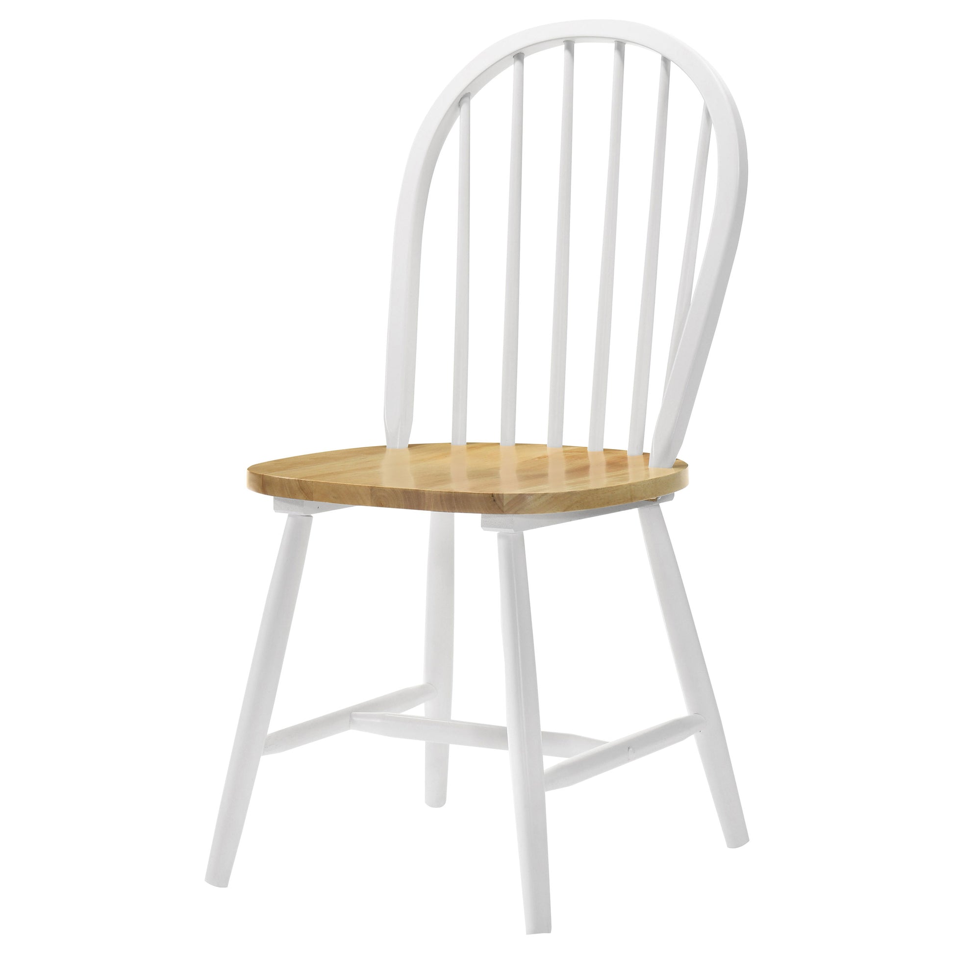 Natural Brown and White Spindle Back Side Chairs (Set of 4) image 4