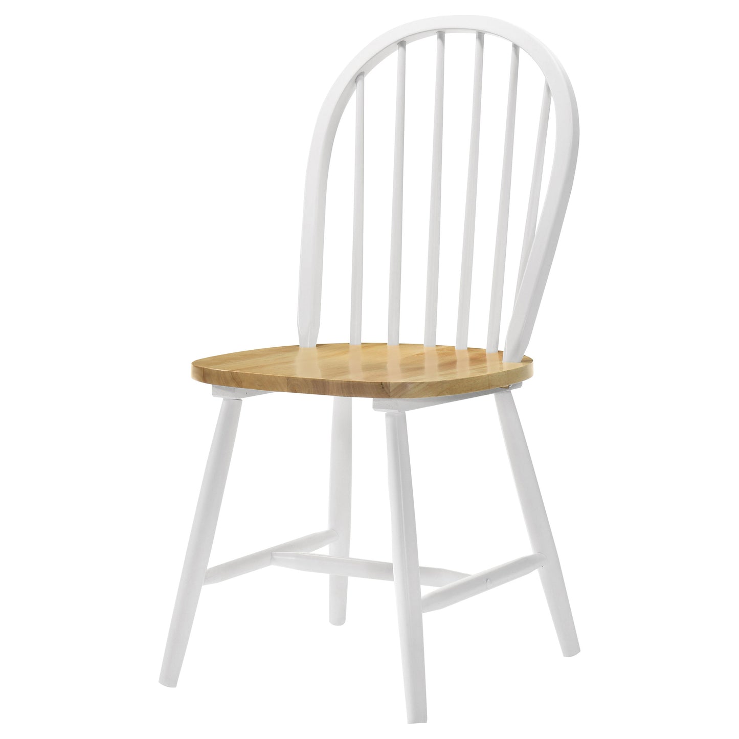 Natural Brown and White Spindle Back Side Chairs (Set of 4) image 4
