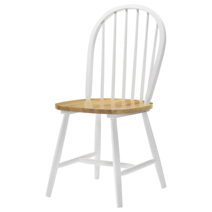 Natural Brown and White Spindle Back Side Chairs (Set of 4) image 4