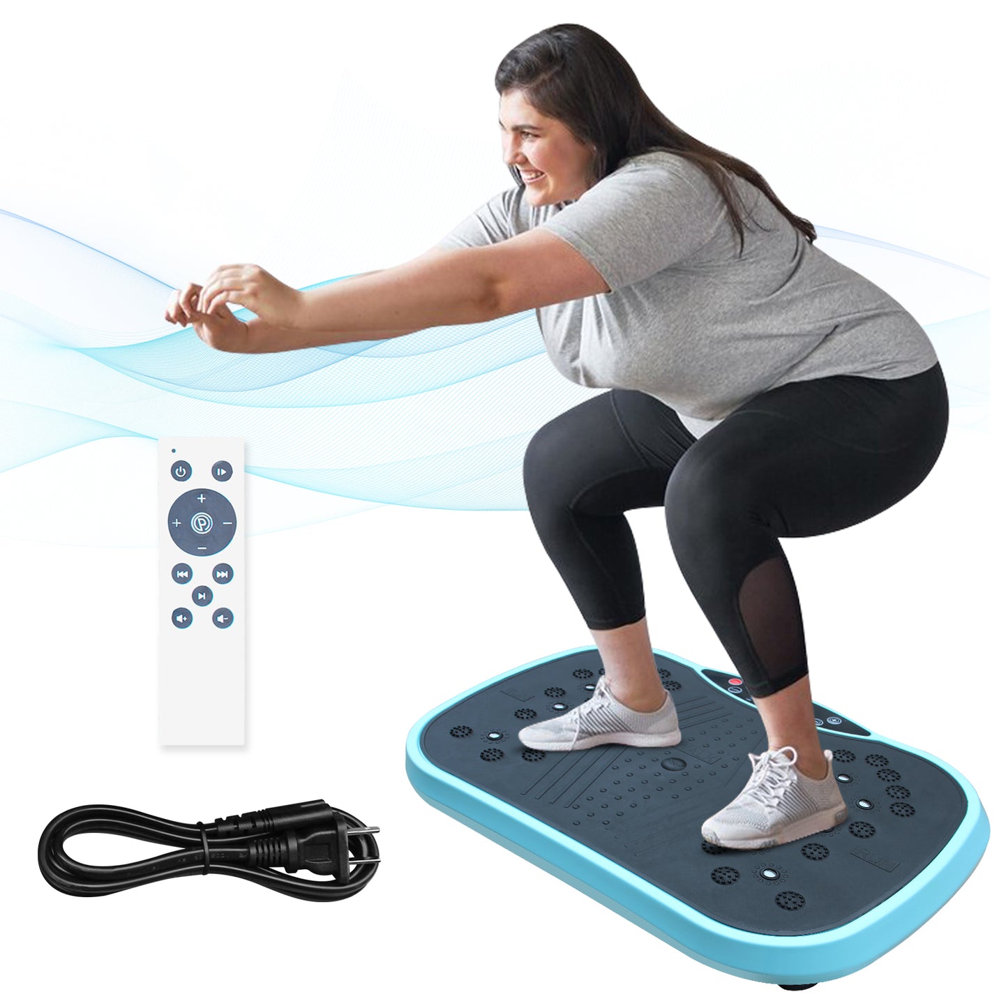 Vibration Plate Exercise Machine - Whole Body Workout Vibration Fitness Platform, Home Training Equipment for Weight Loss & Toning image 2