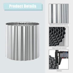 Corrugated Garden Edging 8x120 Inch - Durable Metal Edging Strips