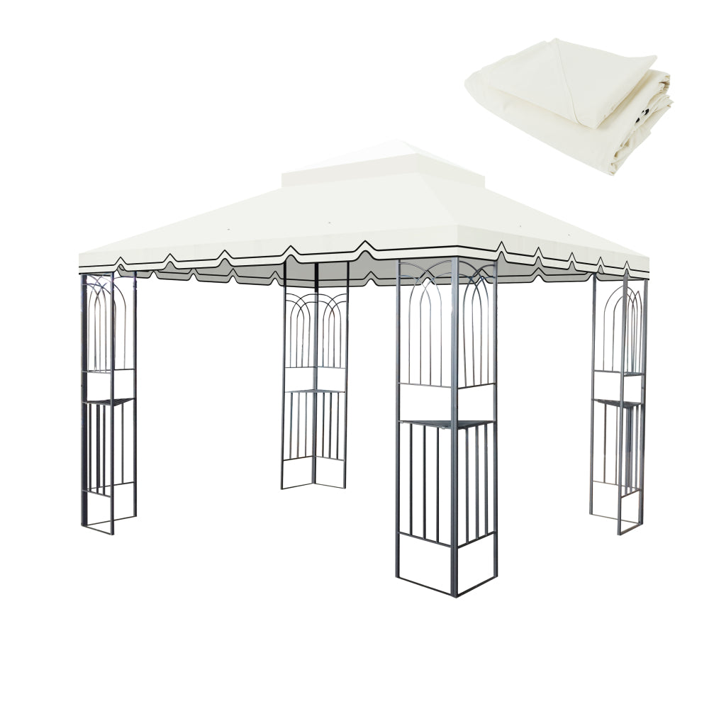 10x10 Ft Outdoor Patio Gazebo Replacement Canopy - Perfect Red Cover