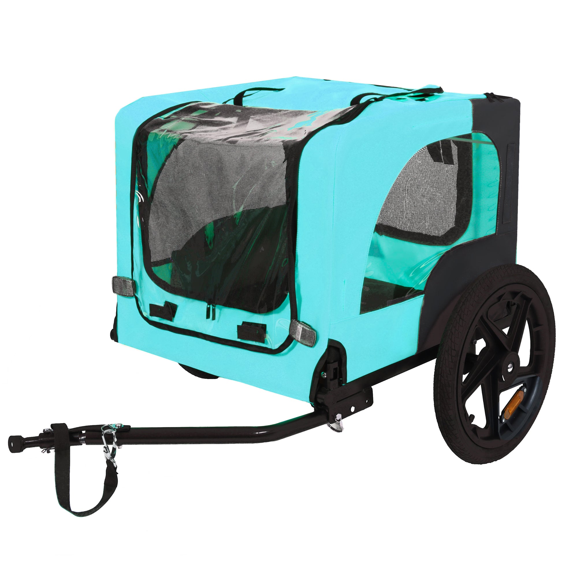Pet Bike Trailer Dog Cart for Bicycle,Suitable for Small and Medium Pets, Easy Folding Cart Frame, Quick Release Wheel, Non-Slip Floor, Internal Leash image 1