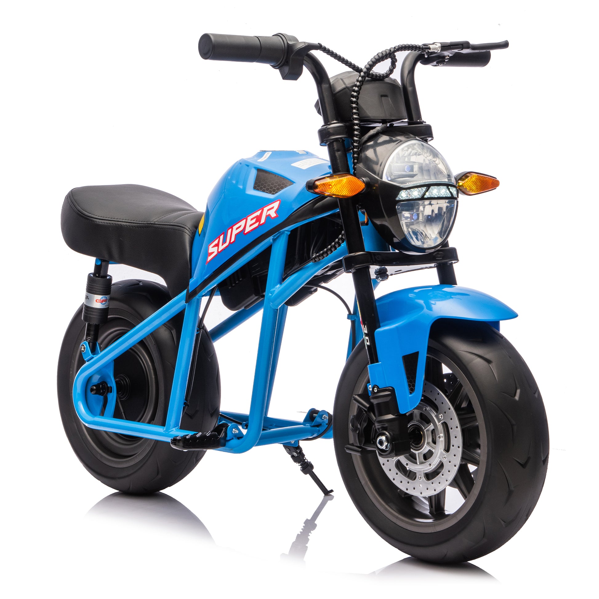 24V300W Kids Ride On XL Electric Toy Muscle Motorcycle,High-Speed Hub Motor,14''Fat EVA Wheels,Twist Grip Throttle,Speed up to 11.18MPH,Dual Suspension,Music&Light,Long Life Battery For Kids 6+ image 12