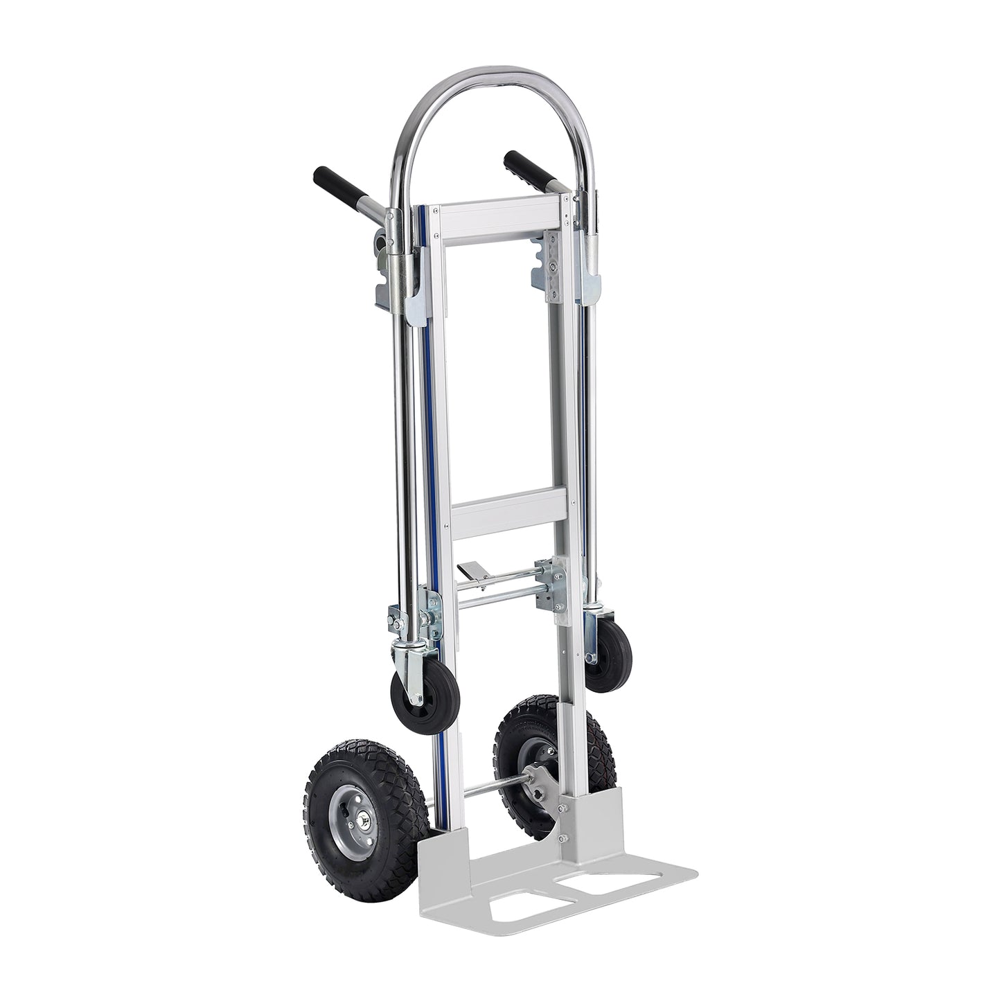Aluminum Hand Truck, 2 in 1, 800 lbs Load Capacity, Heavy Duty Industrial Convertible Folding Hand Truck and Dolly, Utility Cart Converts from Hand Truck to Platform Cart with Rubber Wheels image 7