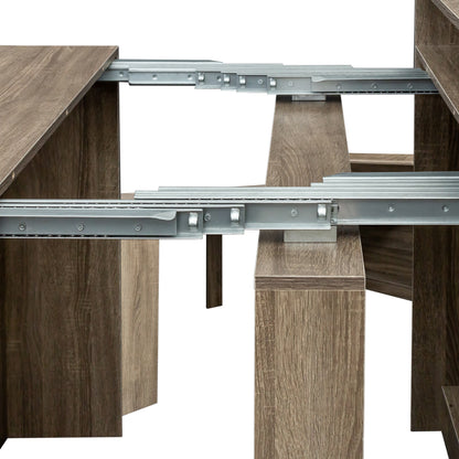 Modern Extendable Dining Table with Storage image 12