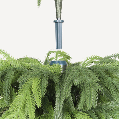 5' Artificial Real Touch Pine Tree in Black Plastic Pot, 2pc/set image 10