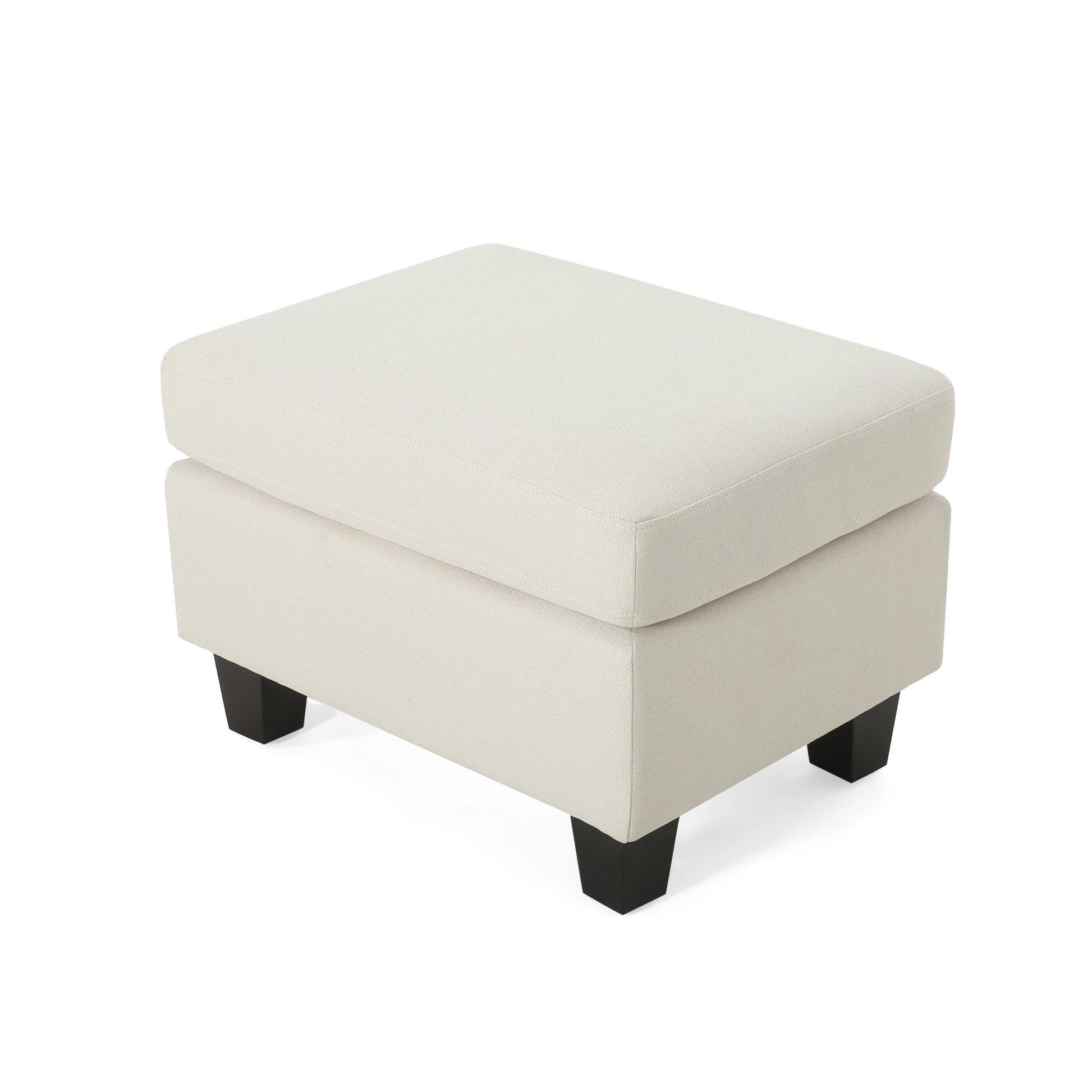 Upholstered Ottoman, Beige image 11