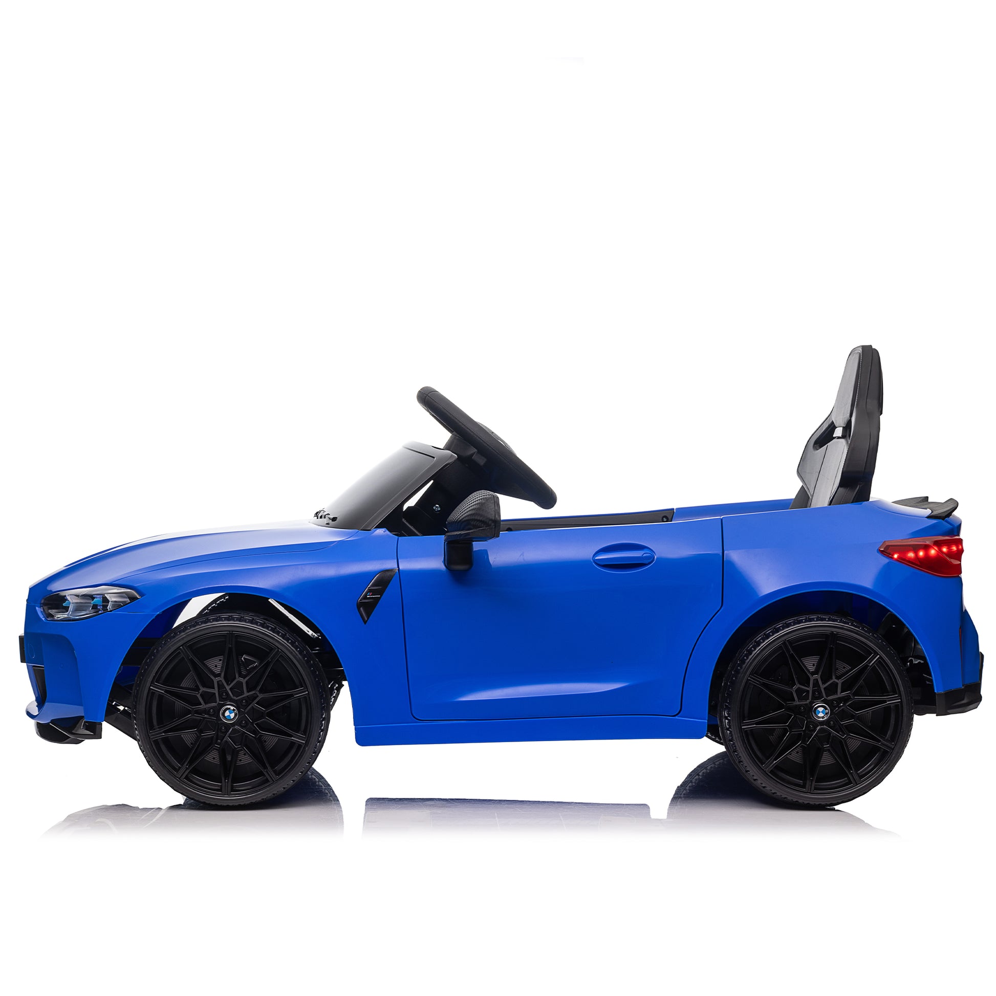 BMW M4 12v Kids ride on toy car 2.4G W/Parents Remote Control,Three speed adjustable,Power display, USB,MP3,Bluetooth,LED light,story,A handle with wheels and a pull, easy to carry image 6