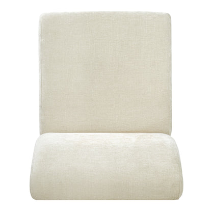 Modern Accent Chair - Beige Fabric Upholstered Accent Chair with Walnut Color Frame, 300lbs Capacity for Living Room, Bedroom & Entryway image 9