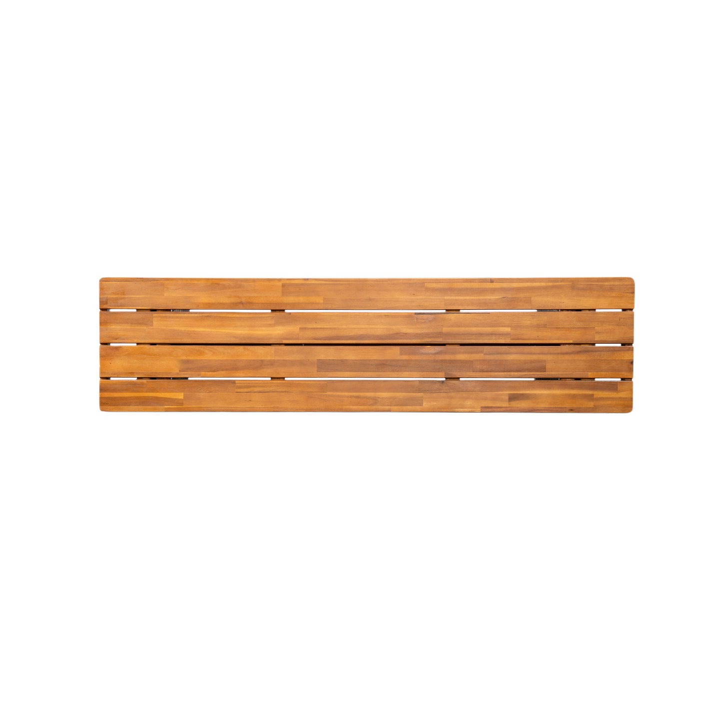 Outdoor 1pcs Acacia Wood Bench,Teak Finish+ Grey Wicker image 4