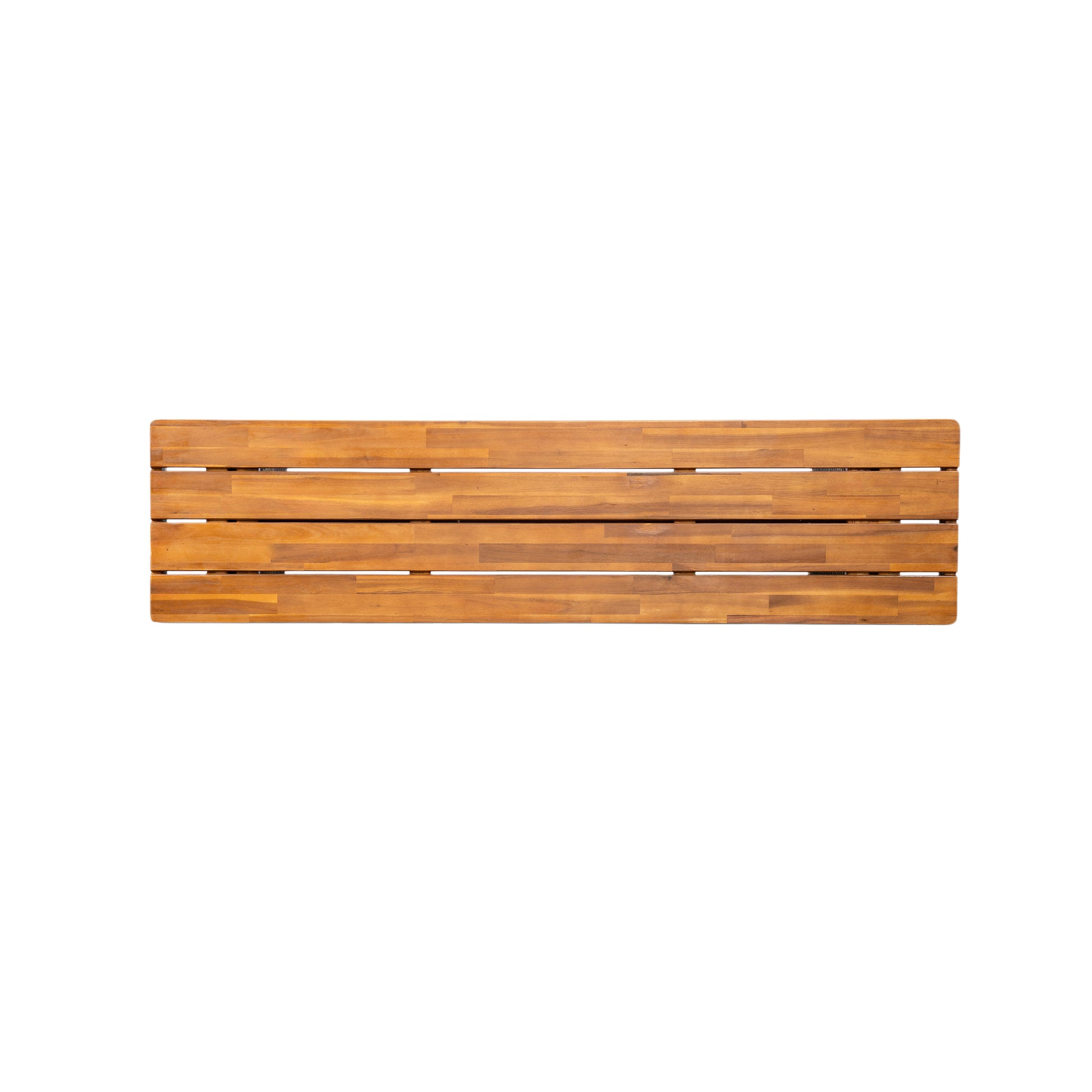Outdoor 1pcs Acacia Wood Bench,Teak Finish+ Grey Wicker image 4