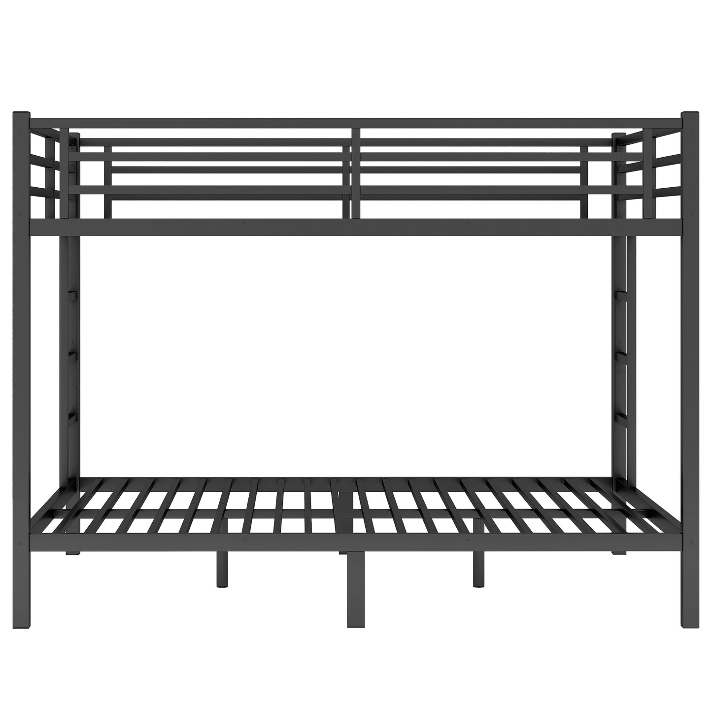 Metal Queen over Queen Bunk Bed for Teens and Adults,Space-Saving/Noise Reduced/No Box Spring Needed, Black image 5