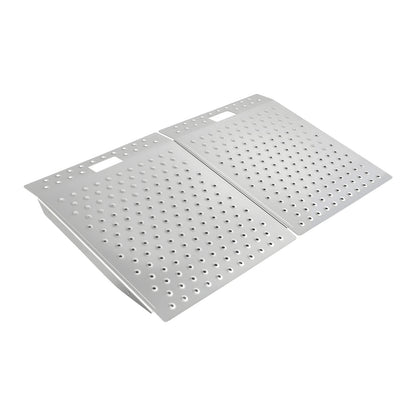 Threshold Ramp for Doorways, 29.5 x 24.3 in, Platform Aluminum Wheelchair Ramp, Non-Slip Door Threshold Ramps, 750 lbs Load Capacity, for Home Steps, Curbs, Wheelchairs, Walkers, Scooter, Carts image 11