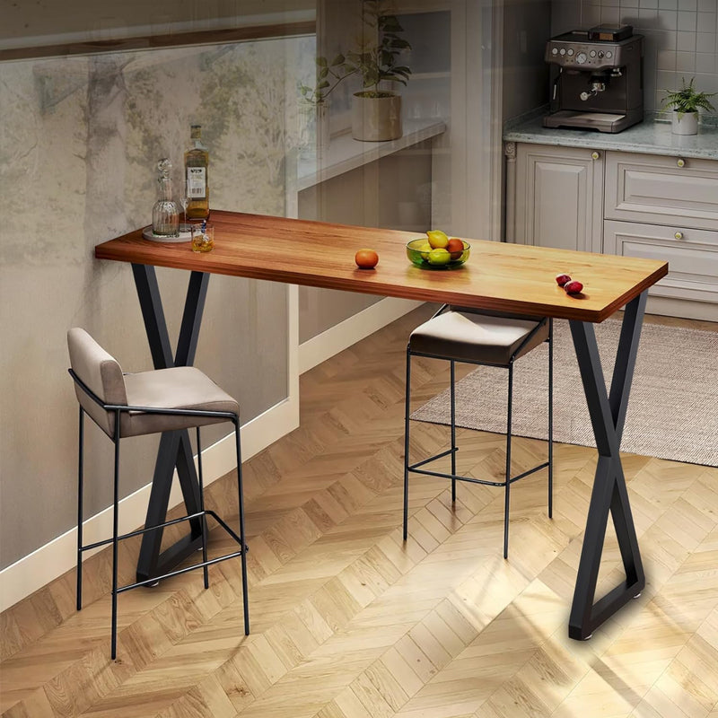 Metal Table Legs 28''x 24'' Heavy-Duty Desk Legs Industrial Furniture Legs for Dinning Table, Computer Table, Office Table (2Pcs)-Black image 10
