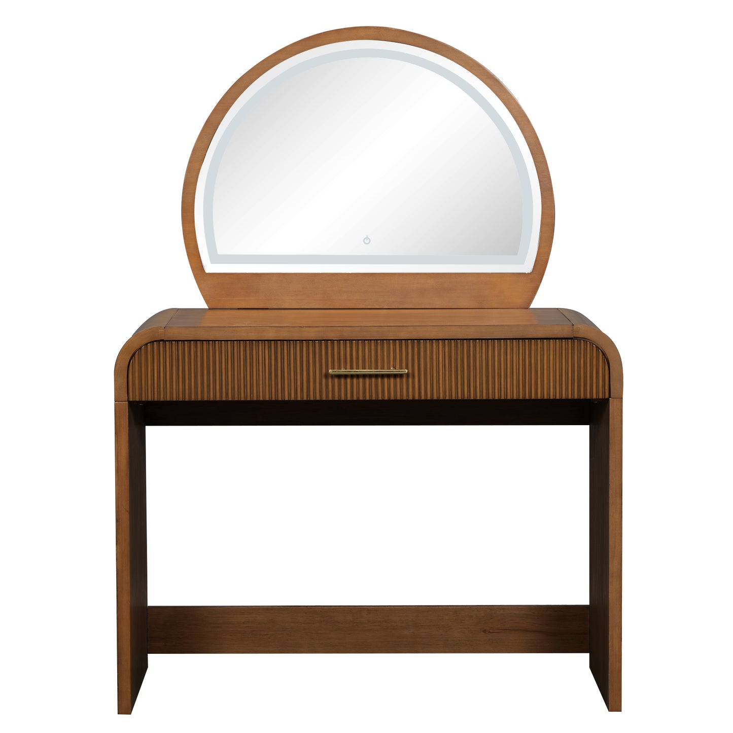 39" Makeup Vanity Table with Mirror Touch Screen Lighted Mirror, Dressing Table with Drawer for Bedroom, Espresso image 9