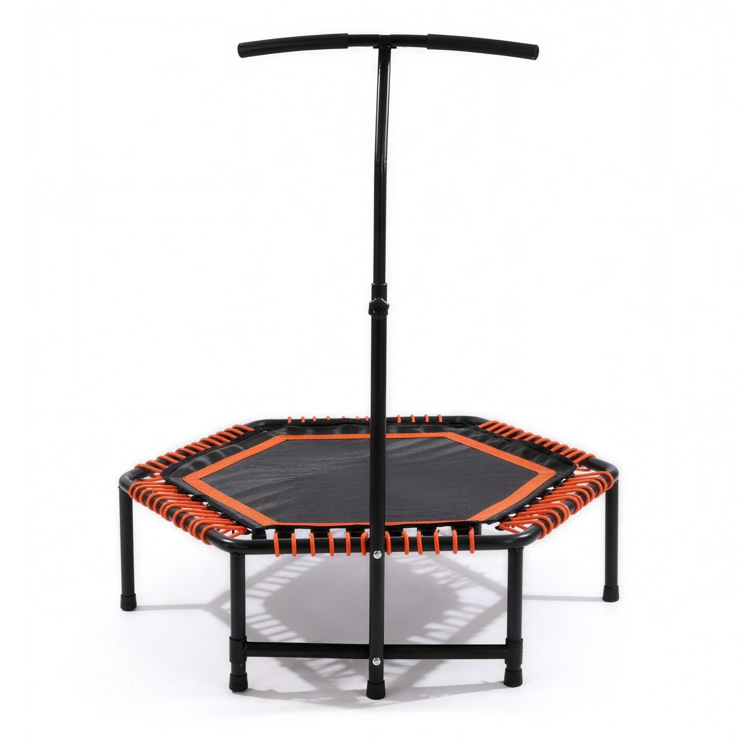 48" Mini Rebounder for Adults with Adjustable Handle Bar, Bungee Ropes, Stable & Quiet, Indoor Outdoor, Whole-Body Workout & Relaxation,Fitness Trampoline for Home and Gym, Cardio & Strength Training image 3