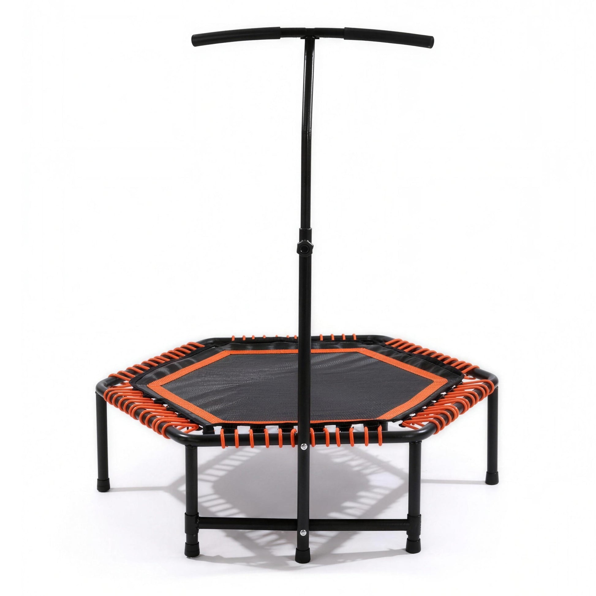 48" Mini Rebounder for Adults with Adjustable Handle Bar, Bungee Ropes, Stable & Quiet, Indoor Outdoor, Whole-Body Workout & Relaxation,Fitness Trampoline for Home and Gym, Cardio & Strength Training image 3