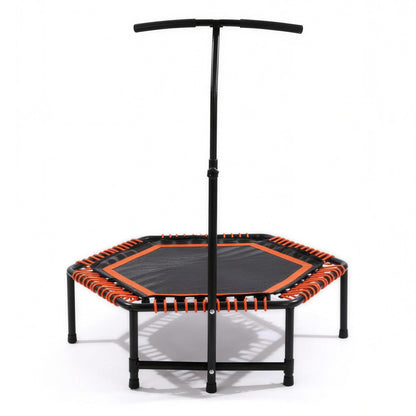 48" Mini Rebounder for Adults with Adjustable Handle Bar, Bungee Ropes, Stable & Quiet, Indoor Outdoor, Whole-Body Workout & Relaxation,Fitness Trampoline for Home and Gym, Cardio & Strength Training image 3