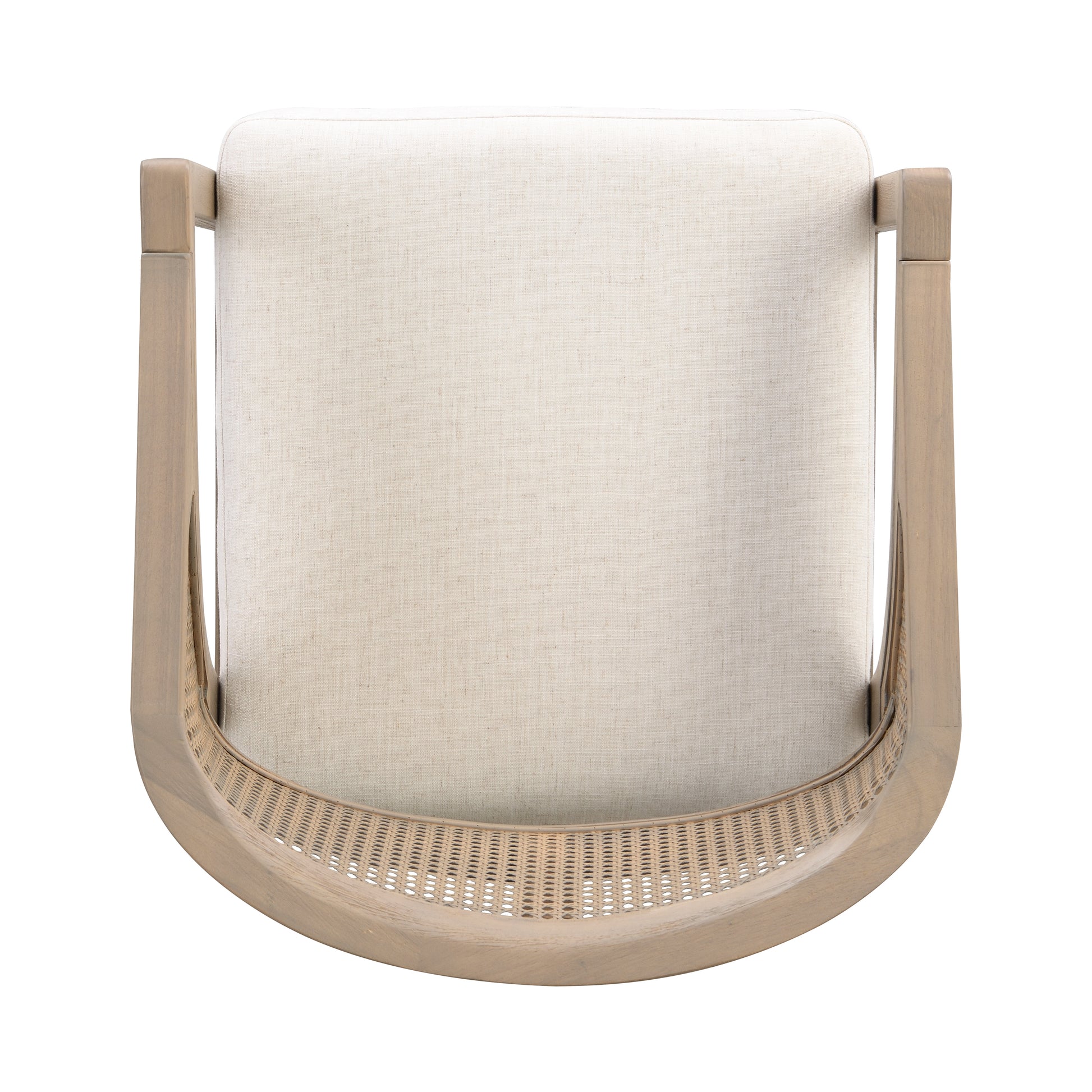 Wooden Frame Counter stool with rattan back-Light Ash-set of 2 image 9
