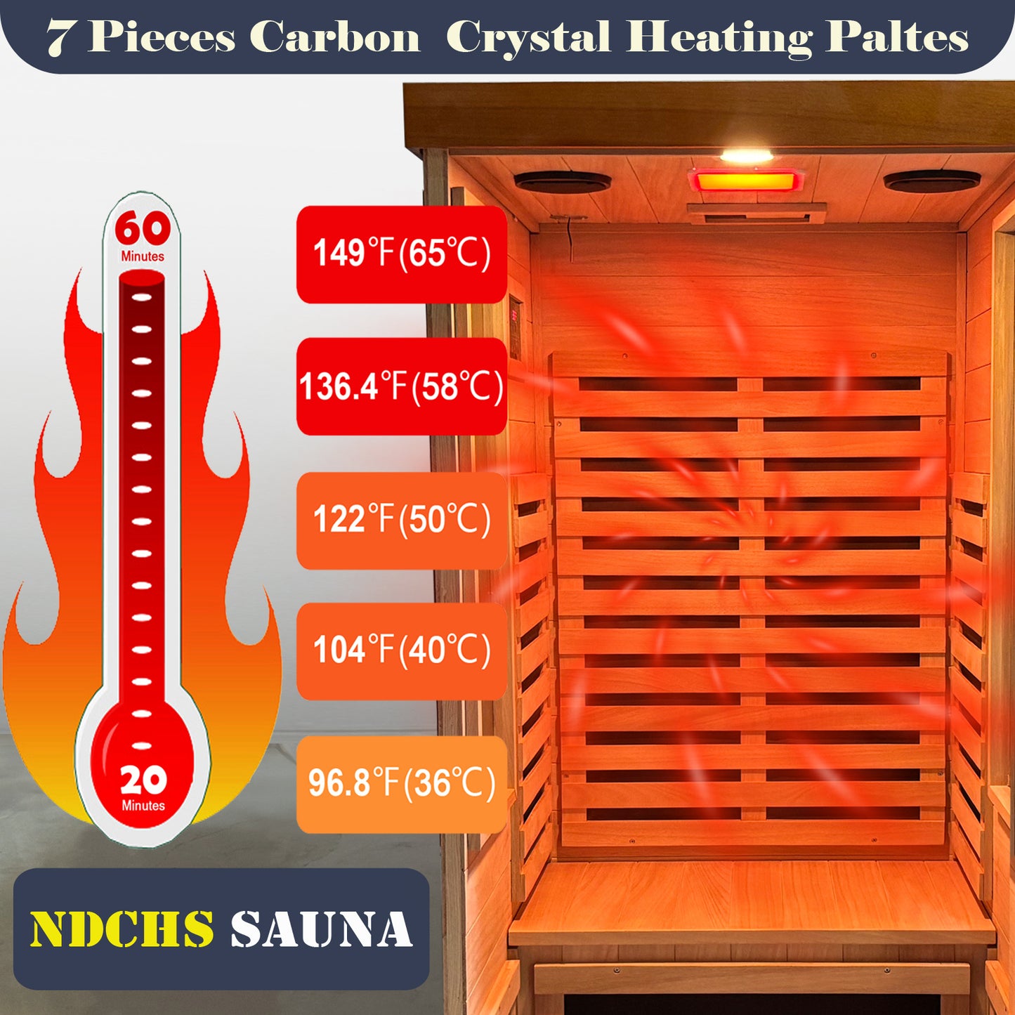 Home dry infrared sauna red light 1person image 7