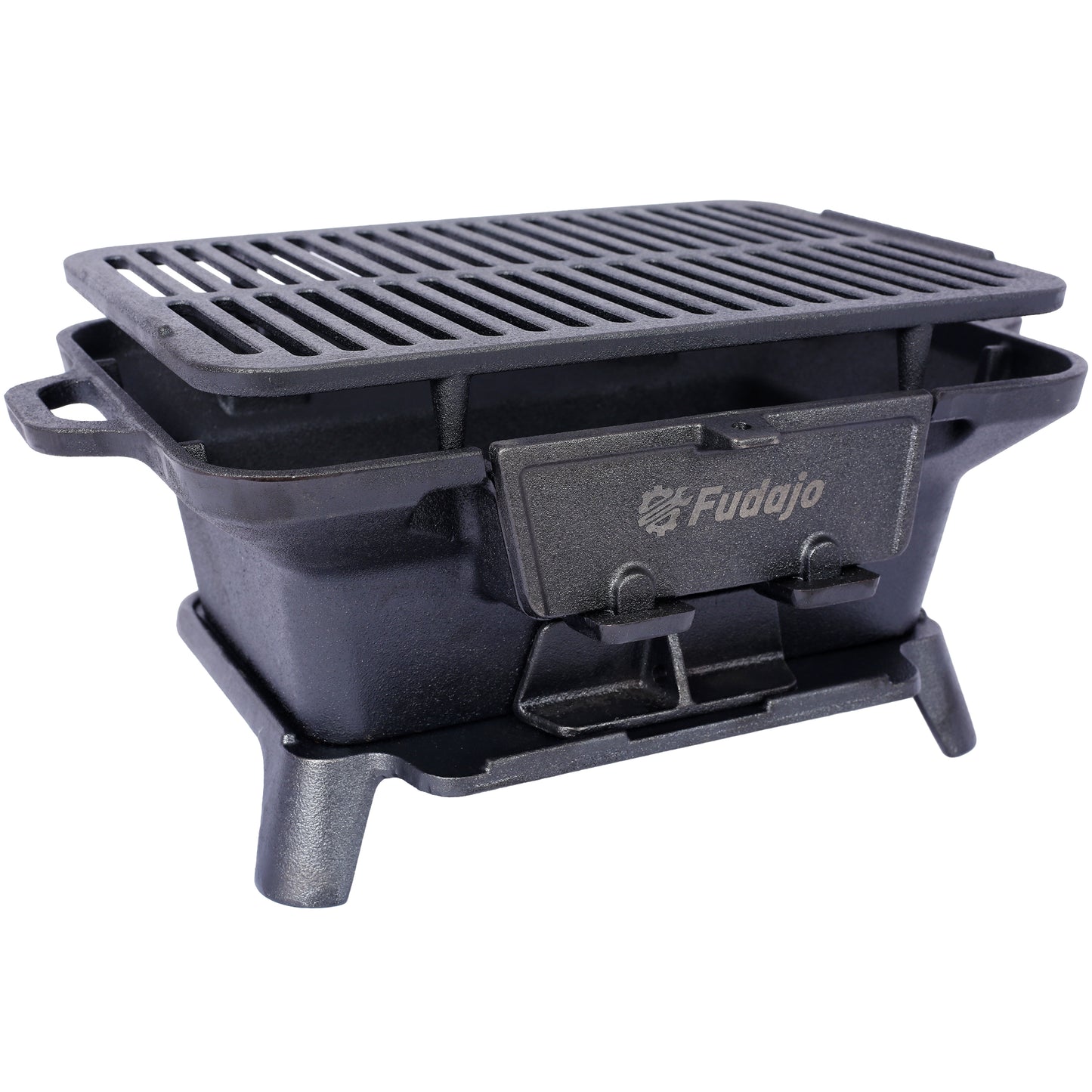 Oval Cast Iron Grill Outdoor, Portable Charcoal Grill and Tabletop Cast Iron Skillet - 100% Cast Iron, Durable, Small Charcoal Grill, Camping Stove, Hibachi Grill image 3