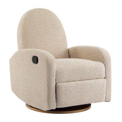 360 Swivel and Glider Recliner Chair-Almond image 1