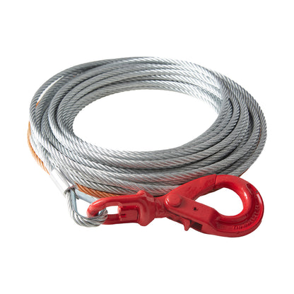 Galvanized Steel Winch Cable, 3/8 Inch x 75 Feet 15,200 lbs Breaking Strength, Wire Winch Rope with Swivel Hook, Towing Cable Heavy Duty, Universal Fit for SUV, Large Off-Road Vehicle, Truck image 5