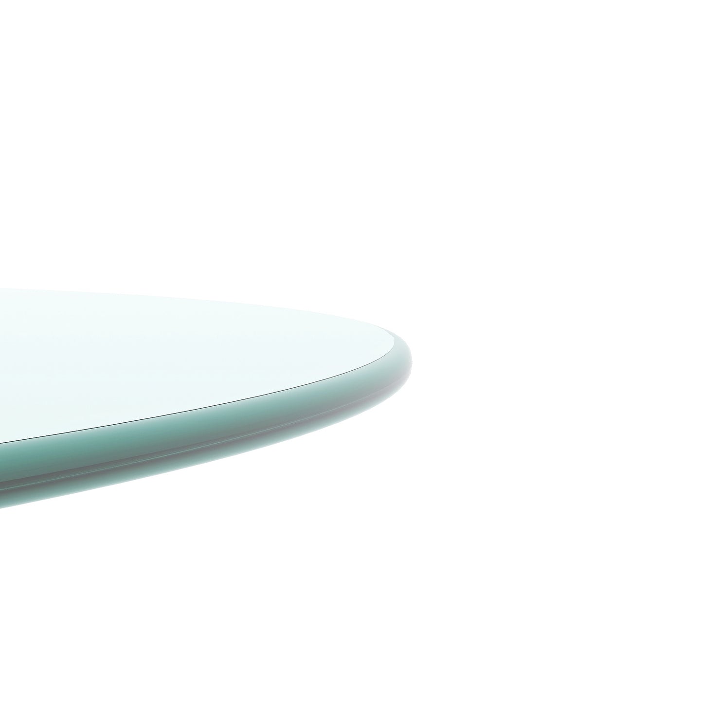 24" Inch Round Tempered Glass Table Top Clear Glass 1/4" Inch Thick Round Polished Edge (Old Sku:W126560368) image 6