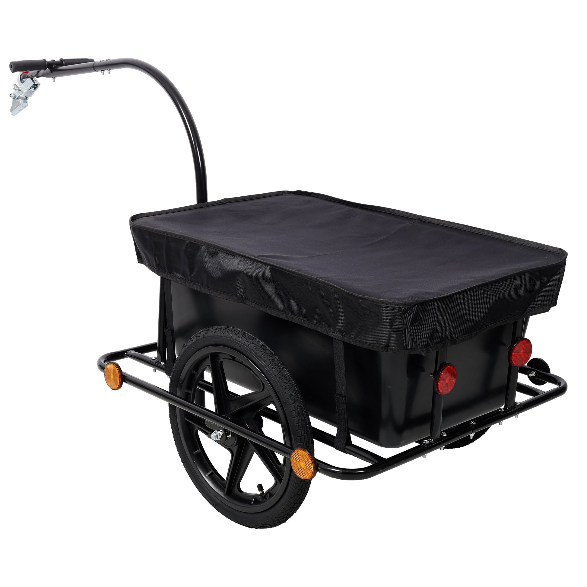 Bike Cargo Trailer with Support Bar, 900D PVC Waterproof Cover, Removable Box, Utility Bike Wagon Trailer for Shopping Camping and Outdoor Activities image 7