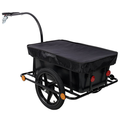 Bike Cargo Trailer with Support Bar, 900D PVC Waterproof Cover, Removable Box, Utility Bike Wagon Trailer for Shopping Camping and Outdoor Activities image 7