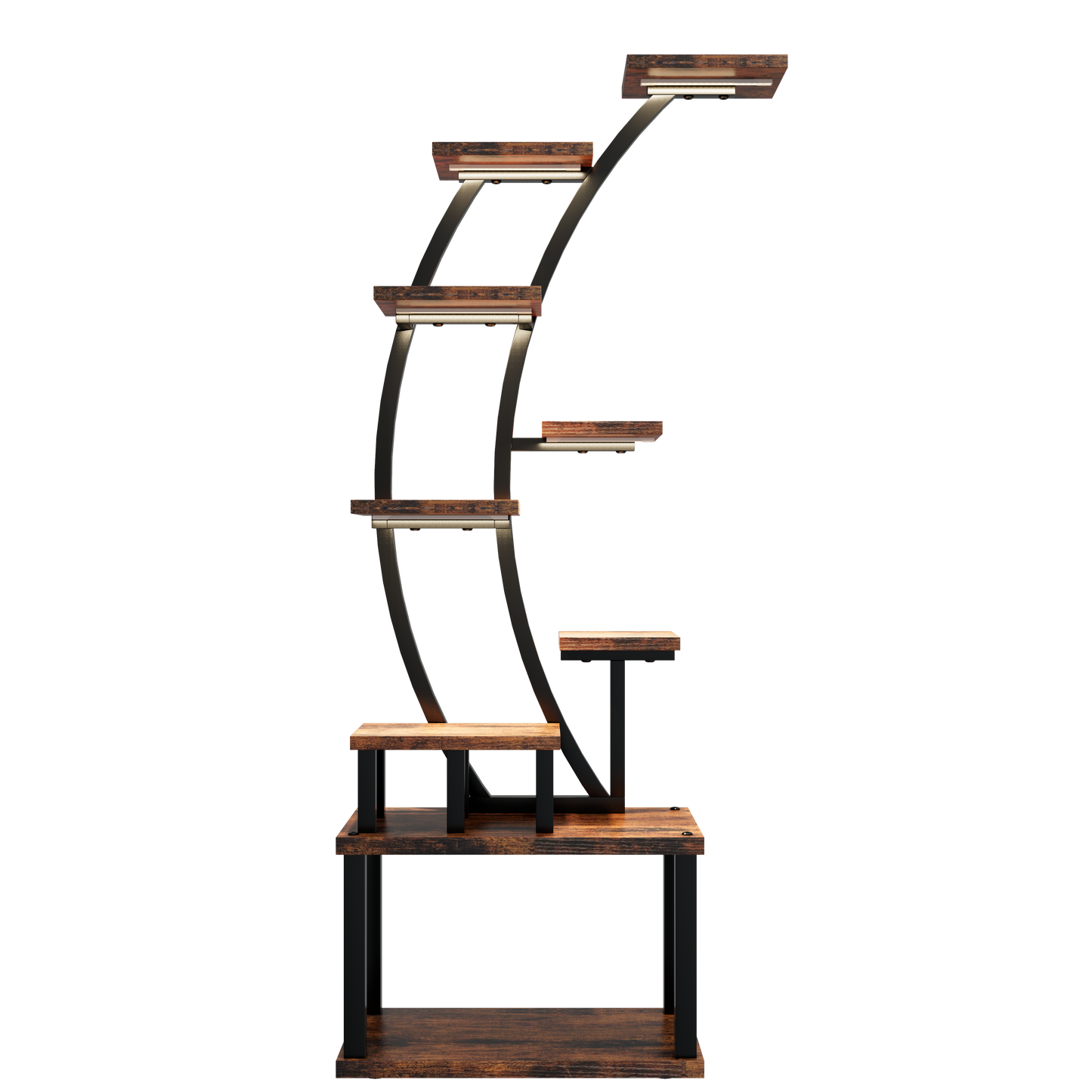 Plant Stand indoor 9-Tiered, 63.6" Tall Plant Stand with 5 Grow Lights, Adjustable Lighting Modes (5/3/2 Lights), 10-Level Dimming & 3 Timer Settings, Energy-Efficient, Perfect for Plant Growth image 12