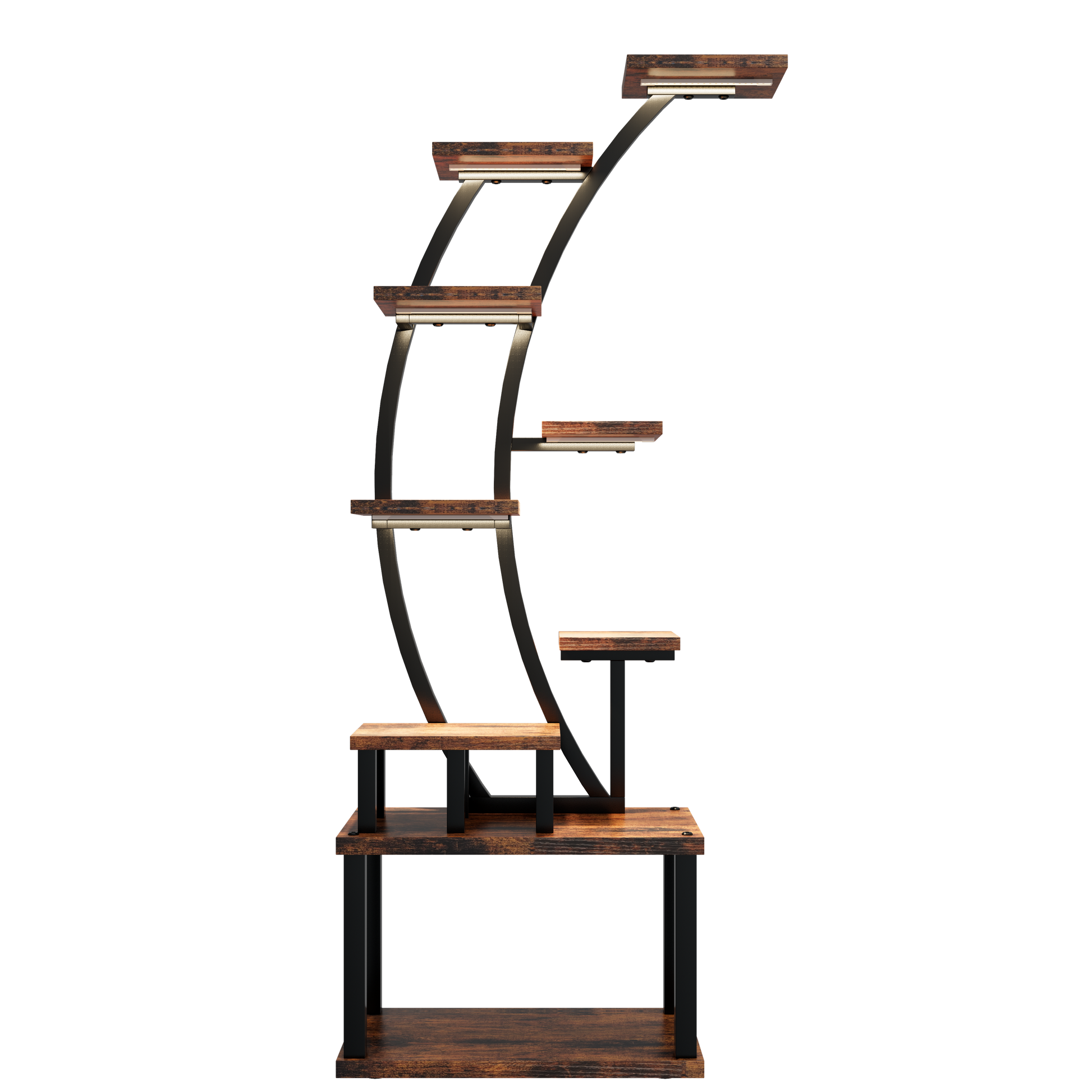 Plant Stand indoor 9-Tiered, 63.6" Tall Plant Stand with 5 Grow Lights, Adjustable Lighting Modes (5/3/2 Lights), 10-Level Dimming & 3 Timer Settings, Energy-Efficient, Perfect for Plant Growth image 12