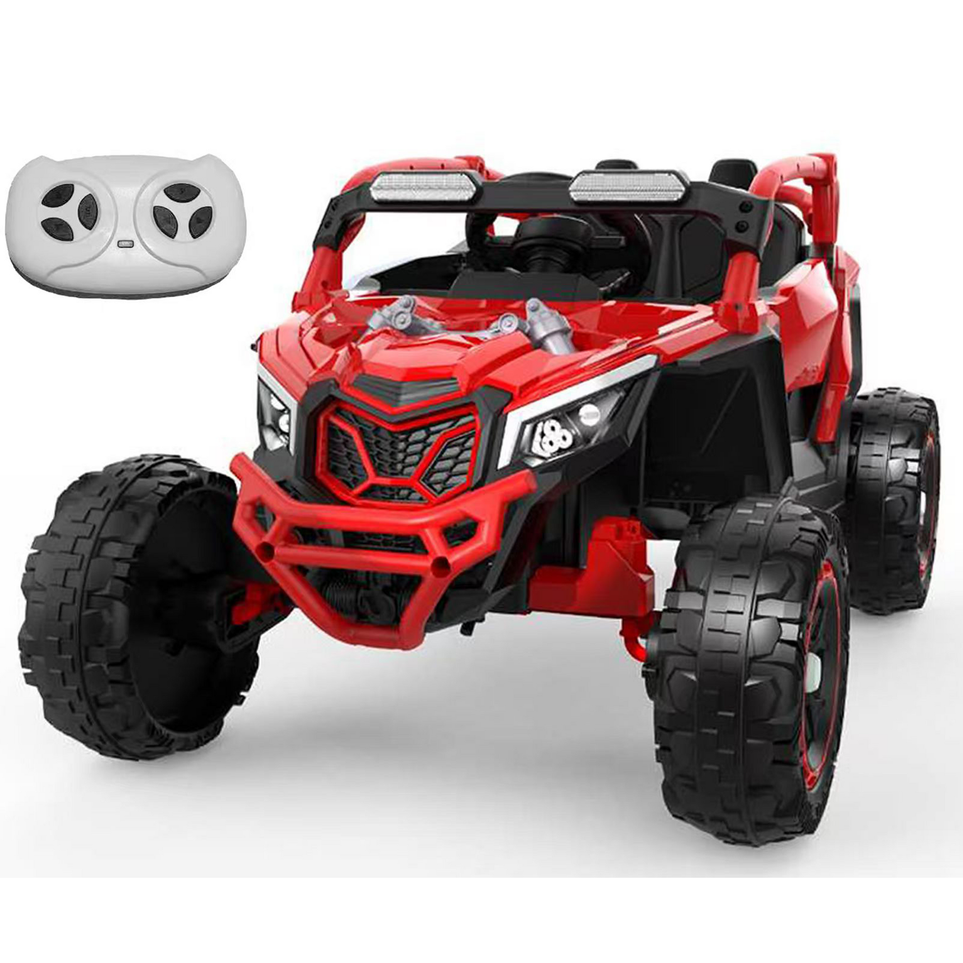 24V 400W Kids Ride on Car UTV W/Parents Remote Control,4-wheel suspension, 3 Speed, Power display,Bluetooth,MP3,Music,LED Light, Provide a speed of 4-8KM/H For Kids Age 3+ years old (RED) image 1