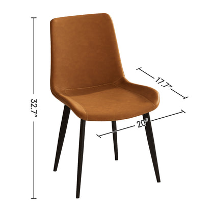 Dining Chairs 2PCS, Modern Kitchen & Dining Room Chairs, Upholstered Faux Leather Cushion Seat and Sturdy Metal Legs image 2