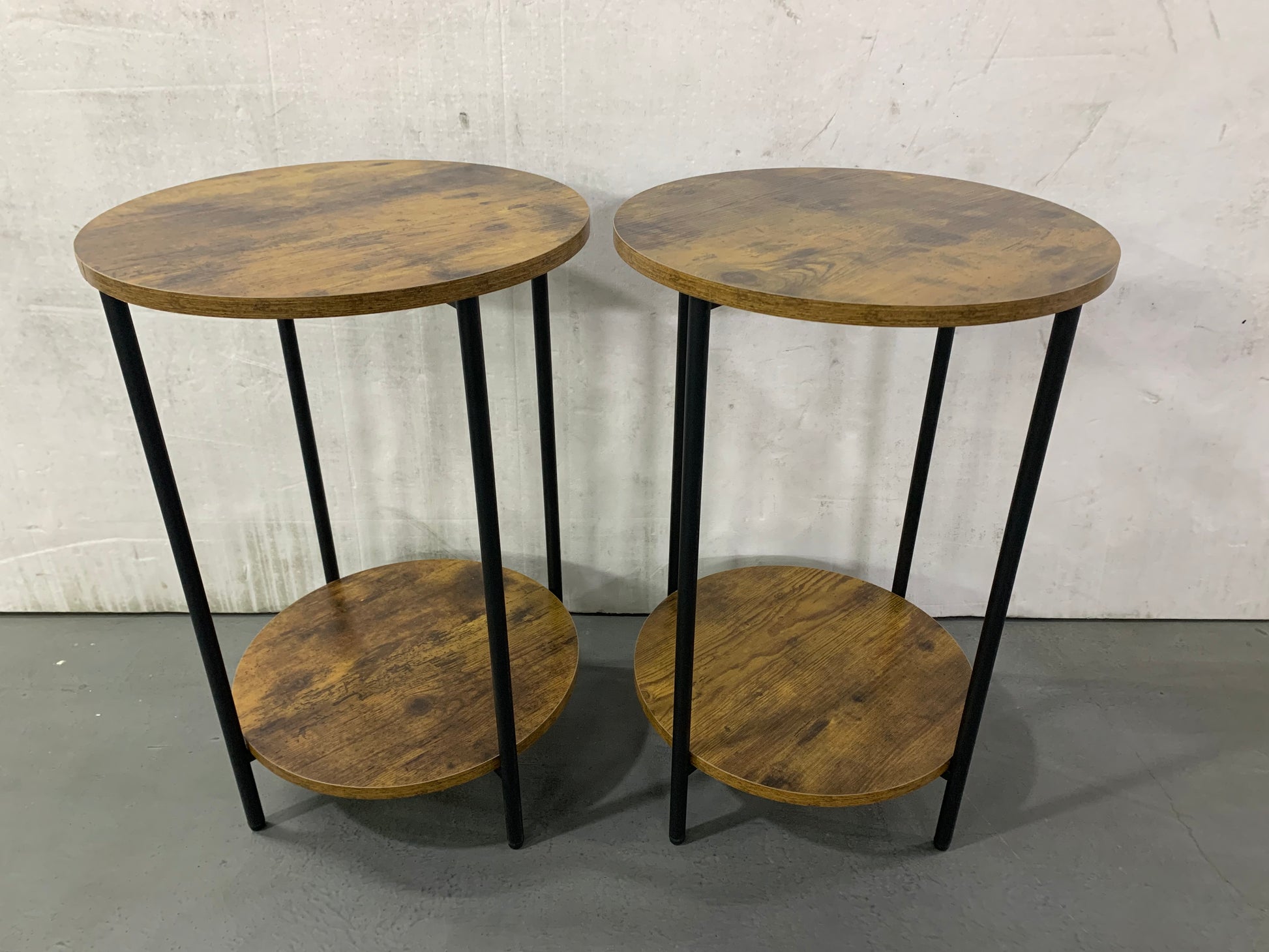 3-Piece Coffee Table and End Table Sets for Living Room, Round Coffee and End Table Set of 3 with Large Storage, Modern Farmhouse Furniture for Apartment Home (Rustic Brown) image 11