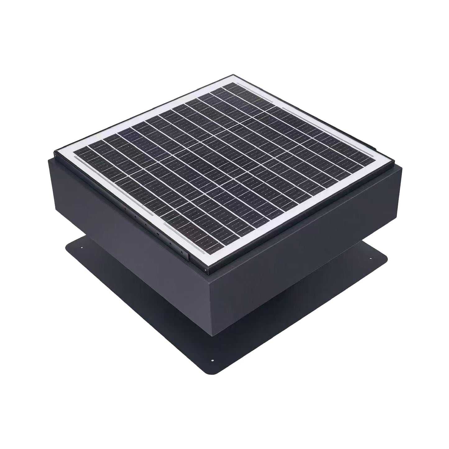 12" Solar Roof Vent Fan,40W Dual Power Attic Exhaust Fan with 3-Speed Remote & 25°C Auto Start,1200 CFM,MPPT Controller Solar Ventilator image 10