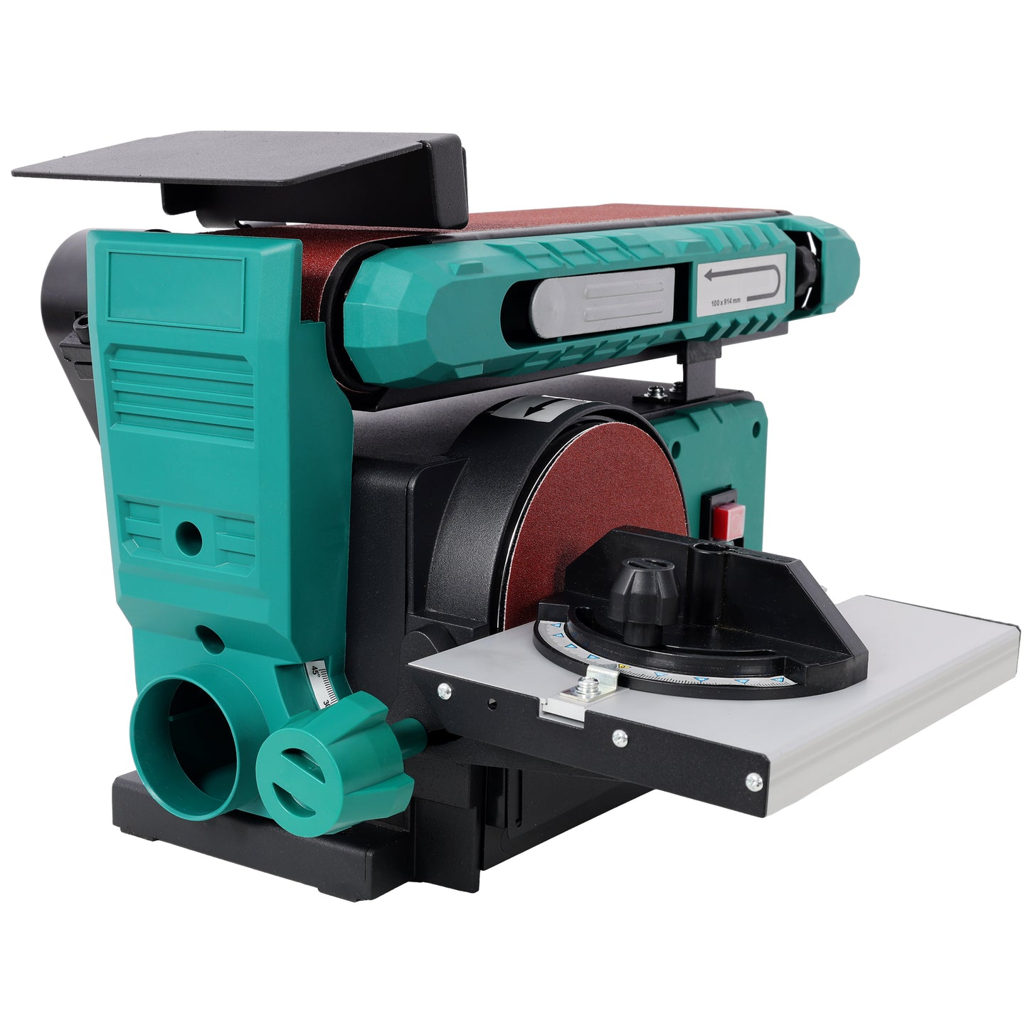Benchtop Belt and Disc Sander,120V/60Hz,4x36 in. Belt & 6 in. Disc Sander, Green color image 4