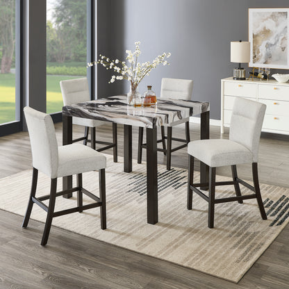 Cavira Modern Upholstered Counter Height Stools, Set of 2, Gray image 7
