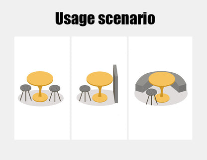 Modern Round Dining Table, ∅31.5'' Kitchen Dining Room Furniture, Coffee Table, Leisure Table, Living Room Table, Dining Table, Kitchen Table, Oval Dining Table (BLACK) image 2