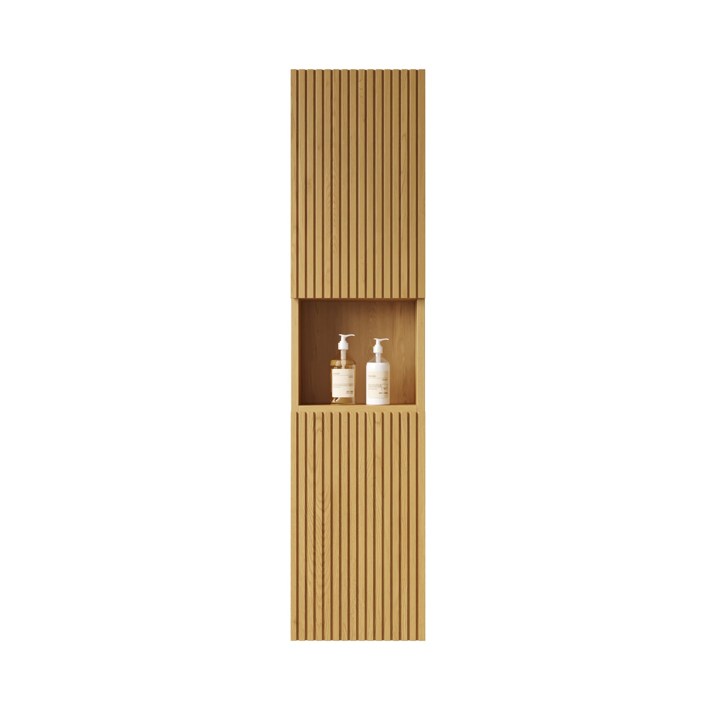 MITCH 59" Tall Bathroom Wall Mounted Cabinet - Front View (Alternate)