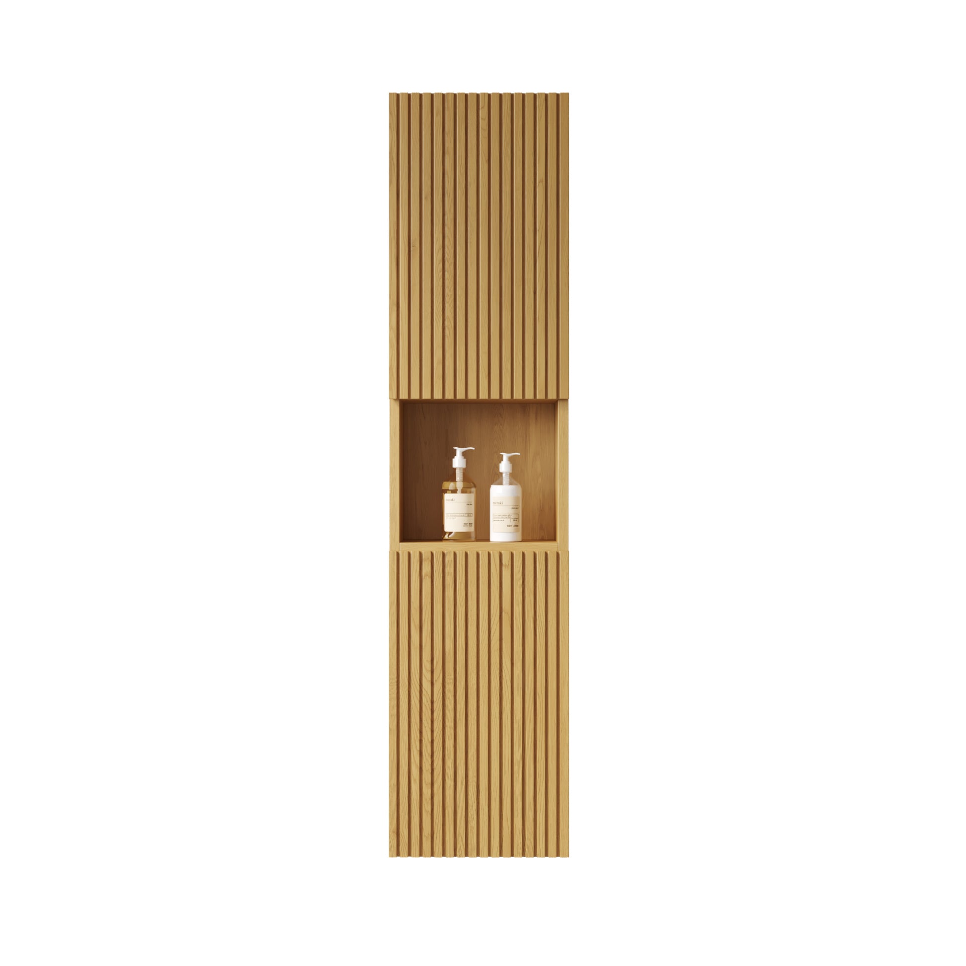 MITCH 59" Tall Bathroom Wall Mounted Cabinet - Front View (Alternate)