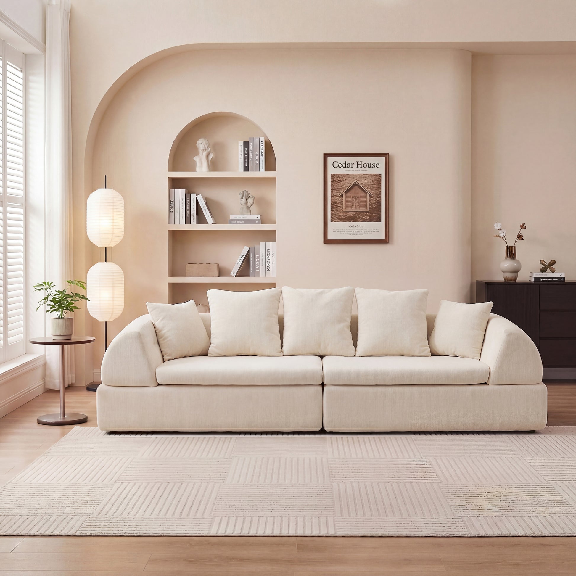 Cloud Modular Sectional Sofa - Shape Boneless Couch & Deep Fluffy Seat, No Assembly Required for Living Room Bedroom image 2