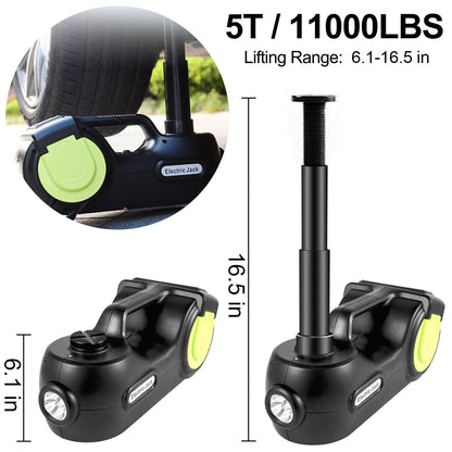 Electric Car Jack 5 Ton Car Jack Hydraulic, Electric Floor Jack with Electric Impact Wrench, LED Light Hydraulic Jack Car Repair Tool, 135-360 mm Lifting Range for SUV MPV Sedan Truck Repair image 5