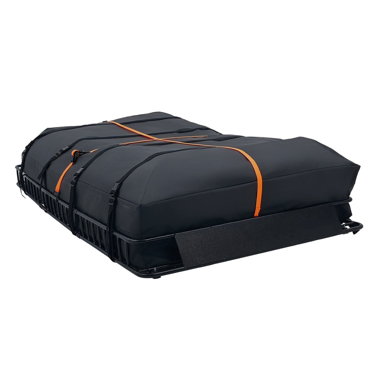 Roof Rack Cargo Basket, 90 x 50 x 6 in, Heavy Duty Roof Top Carrier Basket with Waterproof Rooftop Bag, Ratchet Straps, 250 lbs Capacity, All-Weather Car Top Luggage Holder, for SUV Truck Car image 11