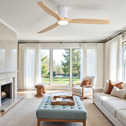 52-inch ceiling fan with light, DC reversible motor, timer (1/4/8 hours),Light with memory function image 2