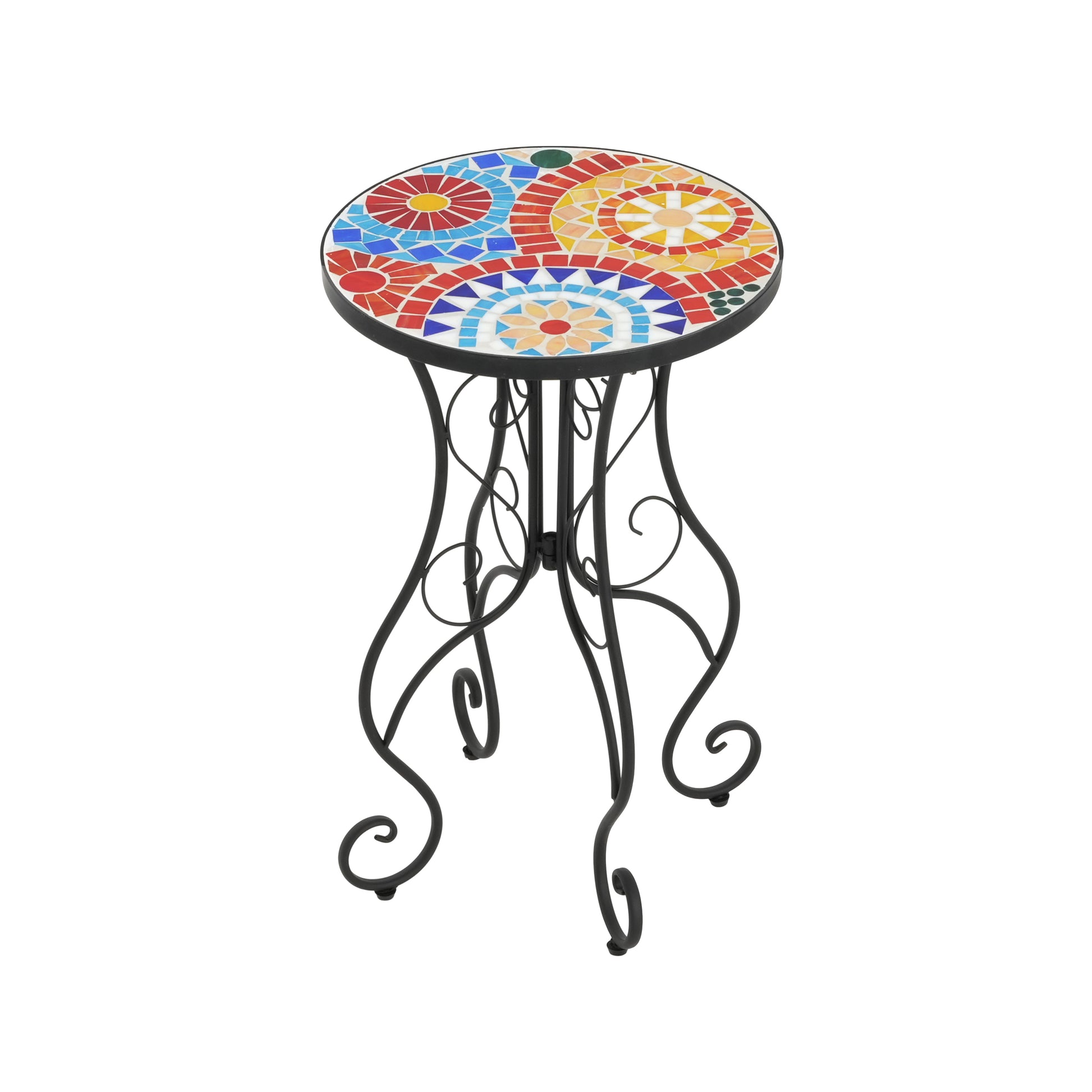 Outdoor Side Table,Colorful+Black image 3