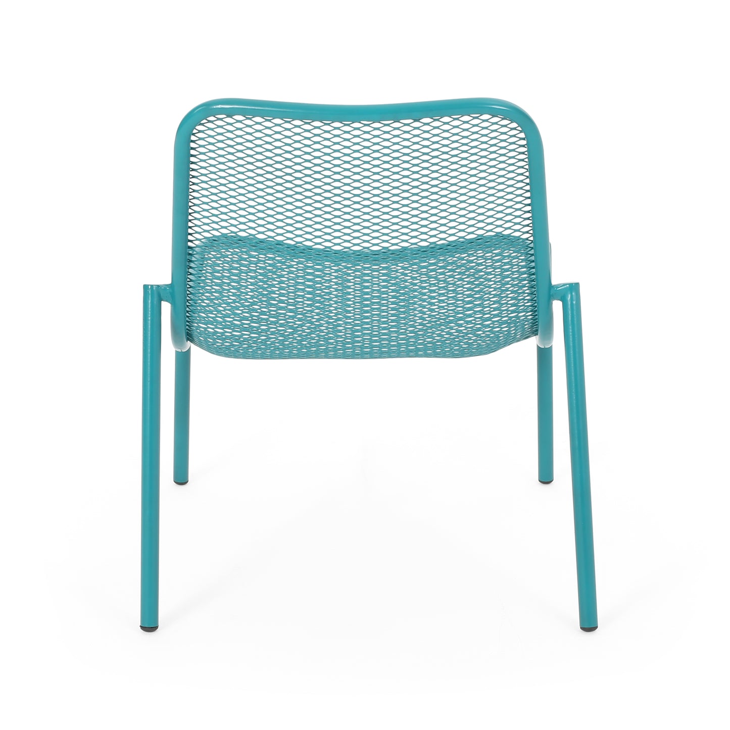 Kincaid Outdoor 3-Piece Conversation Set with IRON Frame - 2 Mesh Chairs & 1 Side Table, Matte Teal Finish image 10